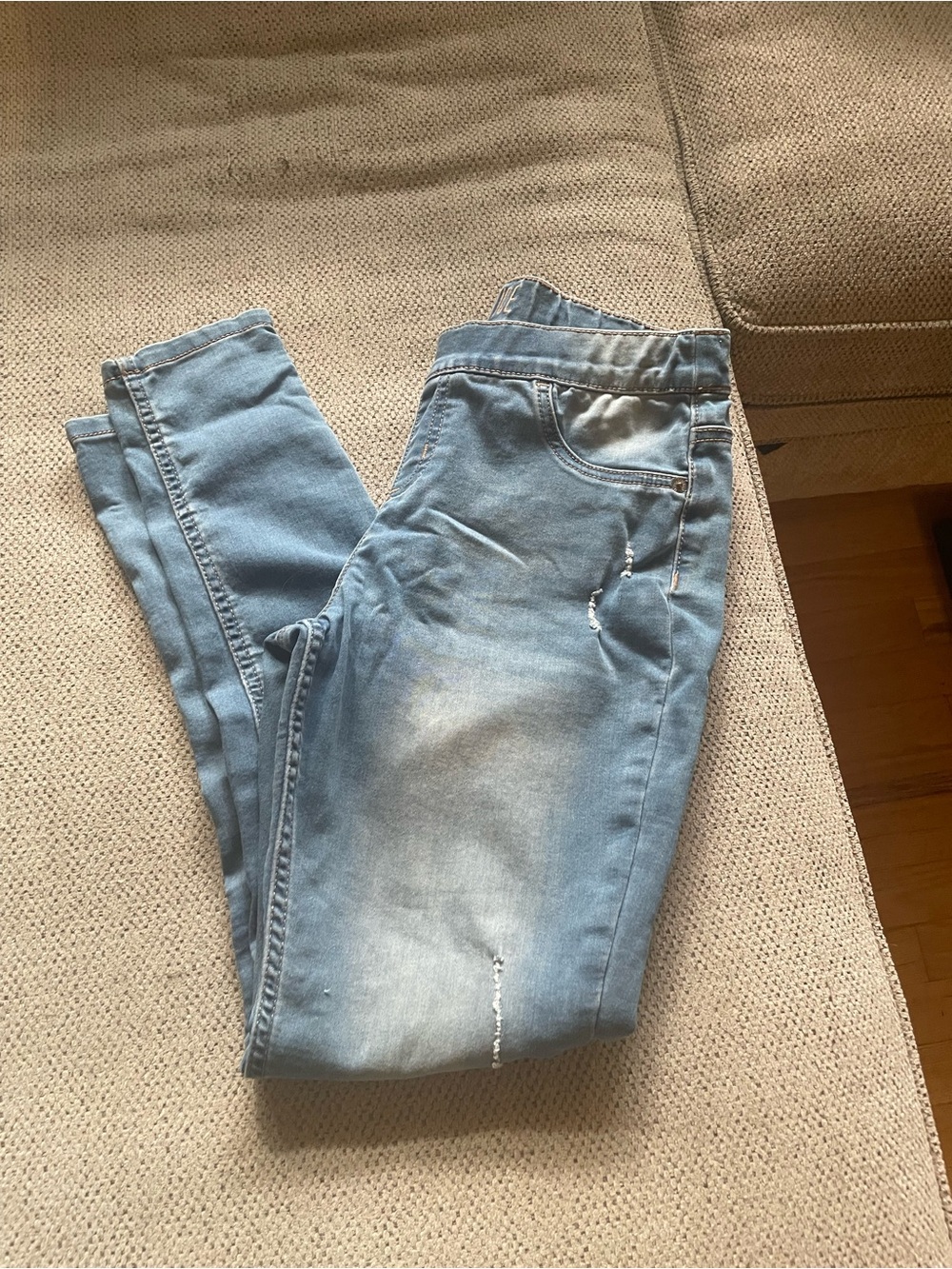 Justice Girls Light Blue Mid-Rise Jeggings